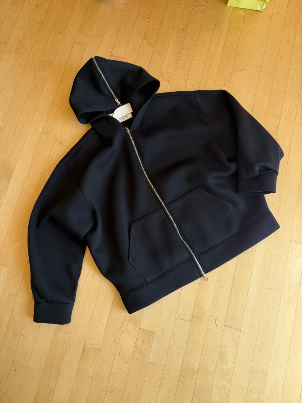 The Frankie Shop Black calder neoprene hooded jacket,OS GP1527 - Picture 5 of 5
